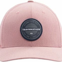 Budget 🧨 TravisMathew Men's Ten To Two Flexback Golf Hat For Men Heather Ruby Wine 🧨