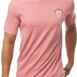 Budget ๐ TravisMathew Play Date T-Shirt For Men Heather Garnet Rose ๐
