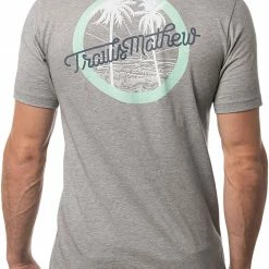 Best Pirce ✔️ TravisMathew Men's Scenic Overlook Short Sleeve Golf 👚 Shirt For Men Heather Grey 🌟