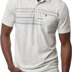 Deals ⭐ TravisMathew Men's Timmy Golf Polo For Men Heather White 🔥