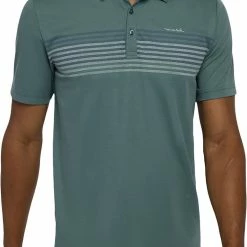 Buy 🔔 TravisMathew Men's Groggy Golf Polo For Men Silver Pine 😀