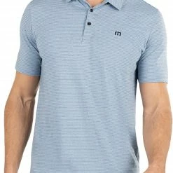 Budget โ๏ธ TravisMathew Men's Soho Golf Polo For Men Faded Denim ๐ฏ