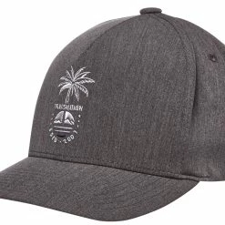Discount 👍 TravisMathew Men's Ozarks Golf Hat For Men Heather Black 🤩