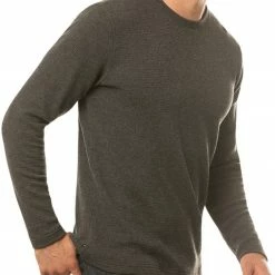 Best deal ✔️ TravisMathew Men's Cloud Waffle Crew Long Sleeve Golf T-Shirt For Men Charcoal 😀 -TravisMathew Shop unnamed file 29