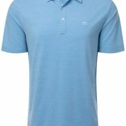 Promo 👏 TravisMathew Men's The Heater Golf Polo For Men Heather Scooter 👏