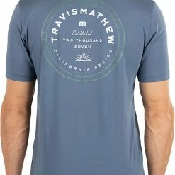 Discount 🥰 TravisMathew Men's Roughing It Golf T-Shirt For Men Insignia Blue/vintag 💯