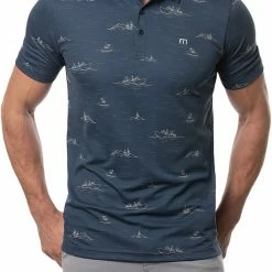 Discount 😍 TravisMathew Men's Fun And Games Golf Polo For Men Insignia 😉