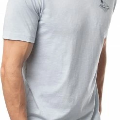 Best Pirce 🎁 TravisMathew Men's Valby Short Sleeve Golf T-Shirt For Men Heather Light Blue 😍 -TravisMathew Shop unnamed file 519