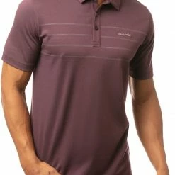 Budget โ๏ธ TravisMathew Men's Hangover Cure Golf Polo For Men Heather Mauve โญ