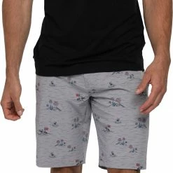Outlet ⌛ TravisMathew Men's Slush Fun Golf Shorts For Men Heather Sleet 💯