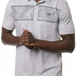 Coupon ๐ TravisMathew Men's Make Camp Golf Polo For Men Heather Light Grey ๐