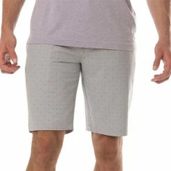 Best Sale ✨ TravisMathew Men's Barnacle Hybrid Golf Shorts For Men Heather Sleet 🔔