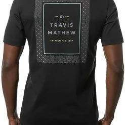 Promo 🔥 TravisMathew Men's The Reel World Golf T-Shirt For Men Black 👏