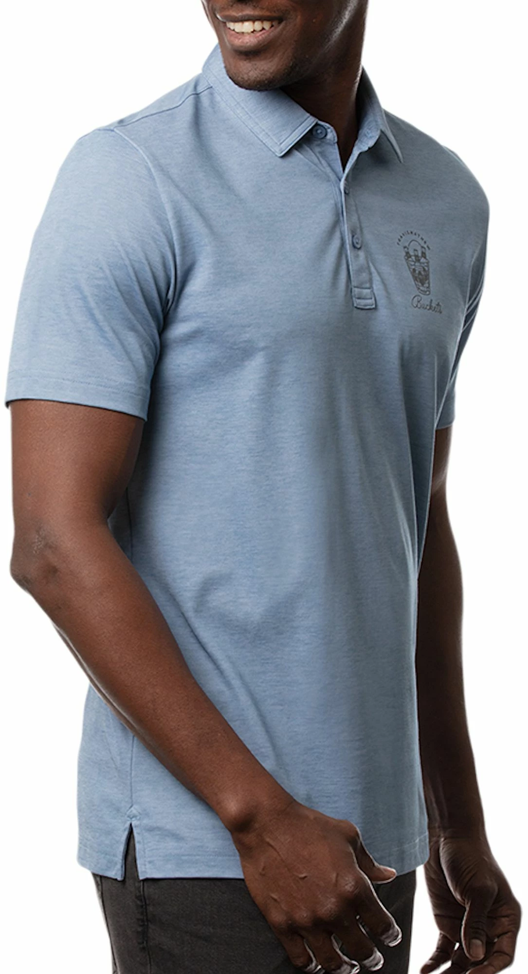 Discount 🛒 TravisMathew Men's Play Maker Golf Polo For Men Heather Copen Blue 👏 5 Discount 🛒 TravisMathew Men's Play Maker Golf Polo For Men Heather Copen Blue 👏 - Image 3