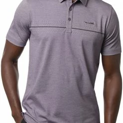 Wholesale 🎁 TravisMathew Men's Aboat Time Golf Polo For Men Heather Mulled Grape 👍