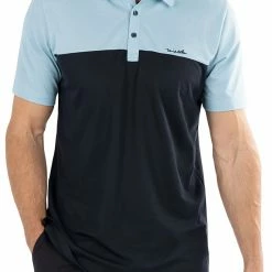 Best Sale 😀 TravisMathew Men's Spooky SZN Golf Polo For Men Heather Delphinium 😉