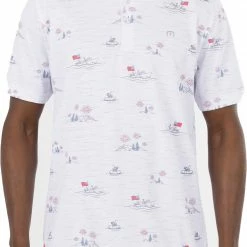 Cheap 🤩 TravisMathew Men's Lake Break Golf Polo For Men White ⌛