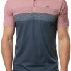 Cheap 👏 TravisMathew Men's Lake Life Golf Polo For Men Heather Ruby Wine 🎉