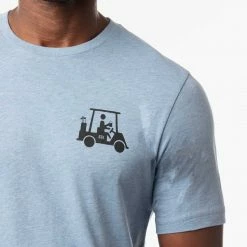 Outlet 🥰 TravisMathew Men's Fall Tee Short Sleeve Golf T-Shirt For Men Heather Copen Blue 🌟 -TravisMathew Shop unnamed file 942