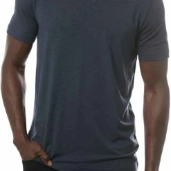 Outlet ⭐ TravisMathew Men's Cloud Tee Short Sleeve Golf 👕 Shirt For Men Sleet 👍